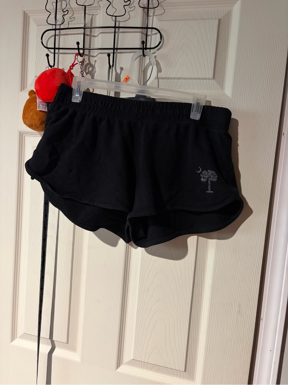 Swell Black Women's Athletic Shorts with Subtle Tree Detail